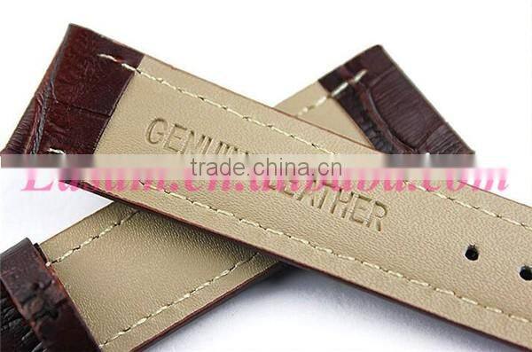 Wholesale quality Genuine leather watch strap,waterproof leather strap watch with buckle
