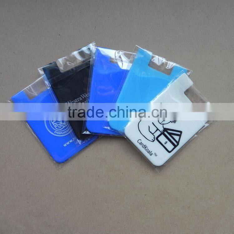2014 fashion 3m adhesive stickers silicone mobile phone wallet