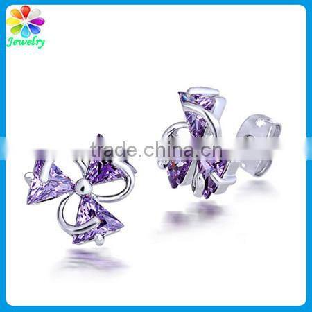 Bulk knot black stone new model stud earring