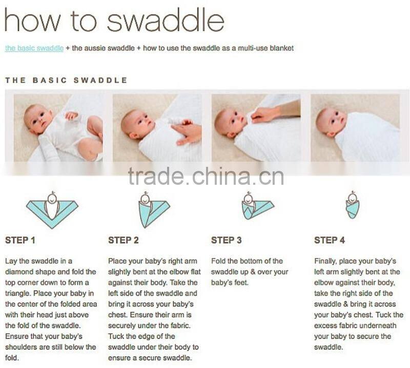 100% Cotton Cute Baby Swaddle Soft Newborn Baby Muslin Blanket, Sweet Trees