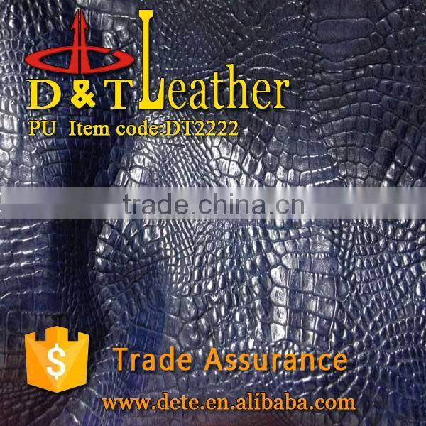 nature leather feeling snake pu synthetic leather high quality