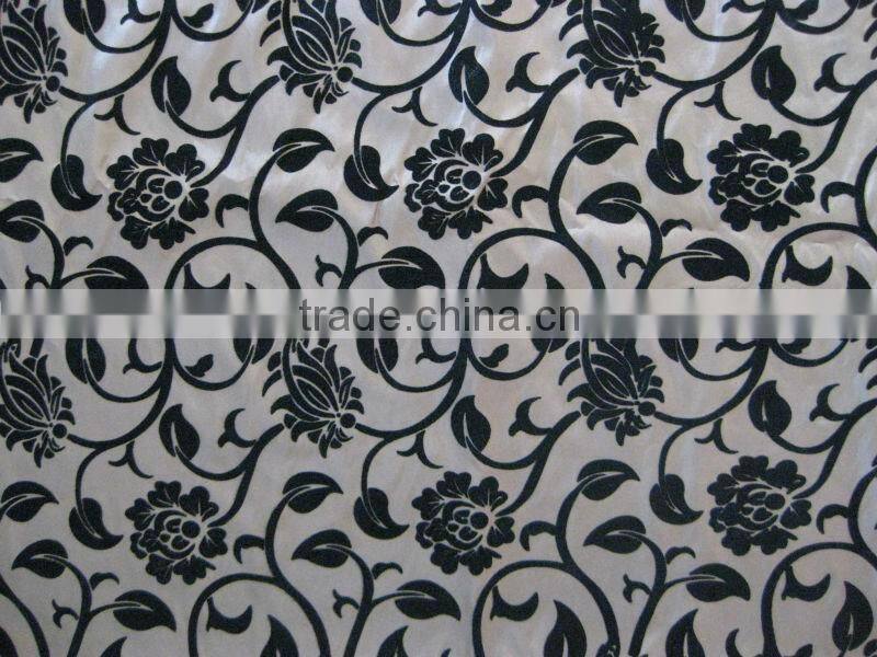 flocking curtain Voile fabric 100% polyester terylene