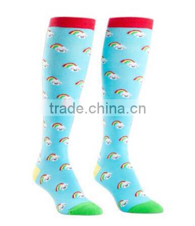 Fashion Red Double Monkey Lovely Girl Knee High Socks