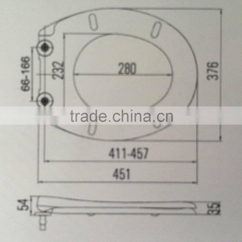 urea toilet seat with SUS 304 screws and pins of hings