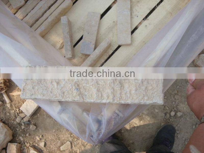 Yellow limestone tiles