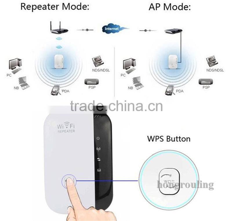 Wireless Wifi Repeater 802.11n/b/g Network WiFi Routers 300Mbps Range Expander Signal Booster Extender WIFI Ap Wps Encryption
