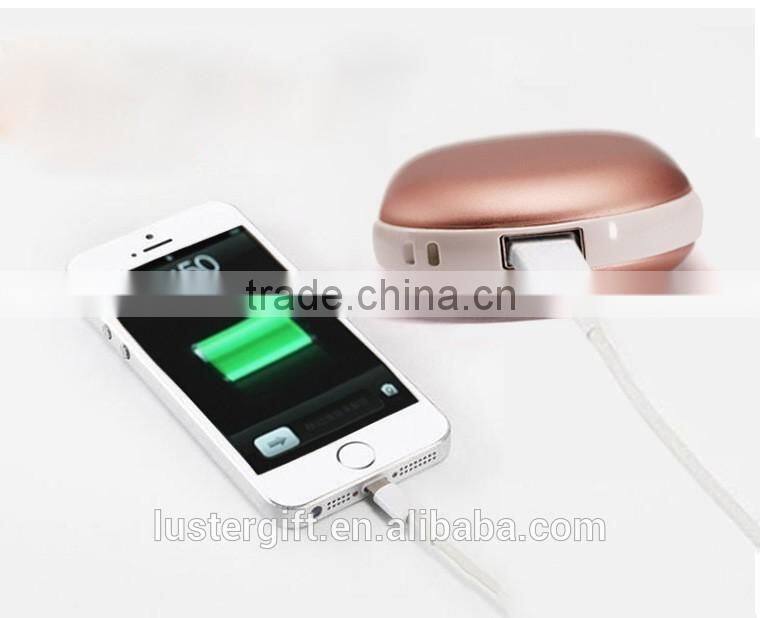 New hot products 5000mAh battery charger with hand warmer Li-polymer battery power bank
