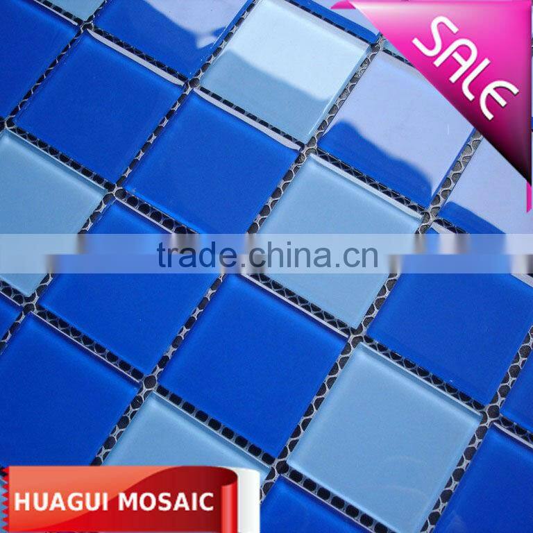 Blue tiles glass mosaic for pool HG-448020