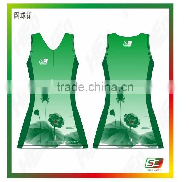 2014New Design Sublimation Fashion Lady Tennis Dress Tennis wear