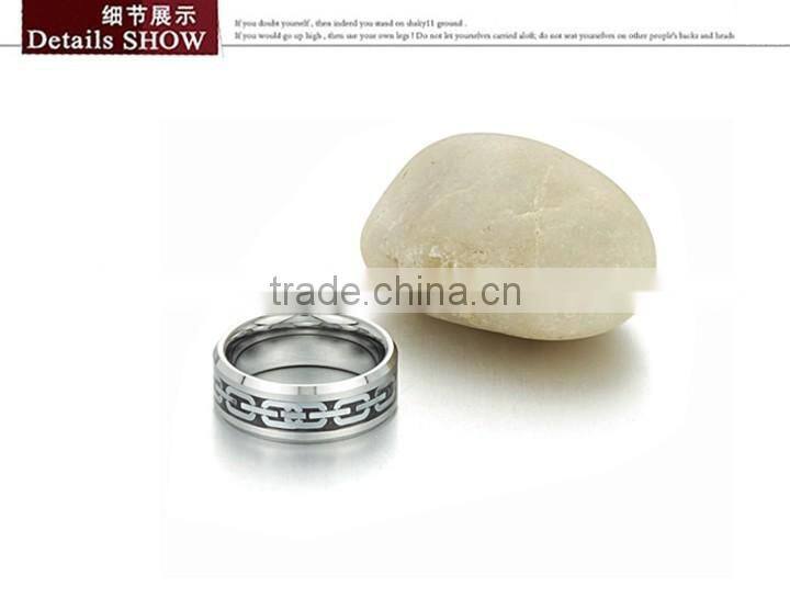 KSTONE Fashion Latest unique black tungsten ring for man
