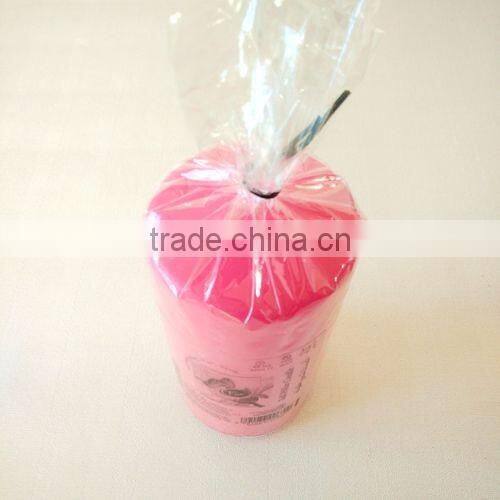 2016 paraffin wax colored decorative dinner pillar candles