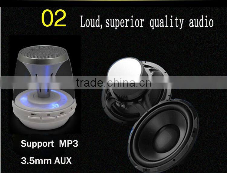 Wireless LED Bluetooth speaker Hi-Fi speaker with TF card aux FM Mic
