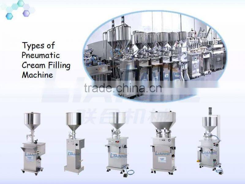 150ml Semi Auto Pneumatic Paste Lotion Cream Liquid Oil Filling Machine