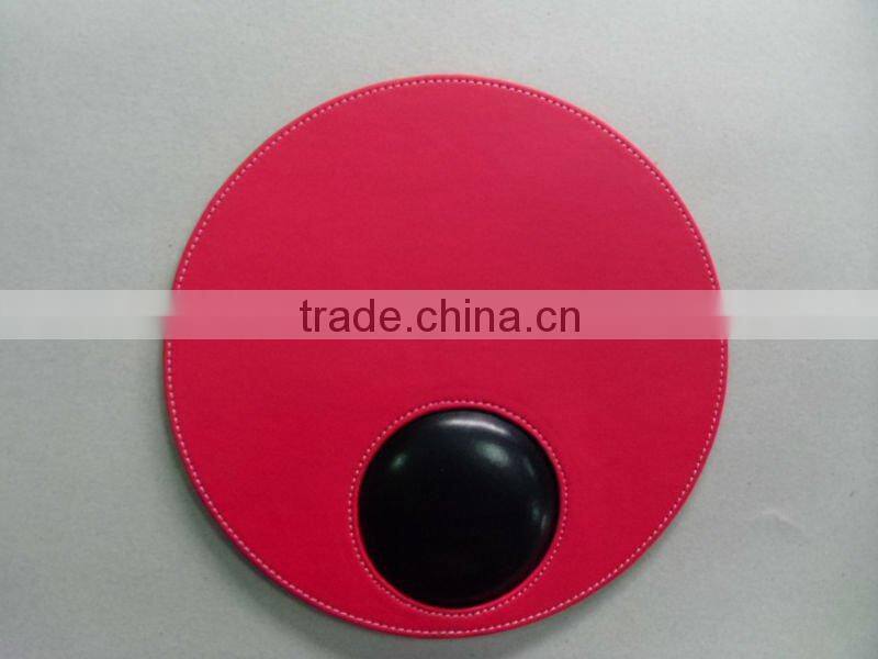 2015 leather Promotional genuine leather mouse pad