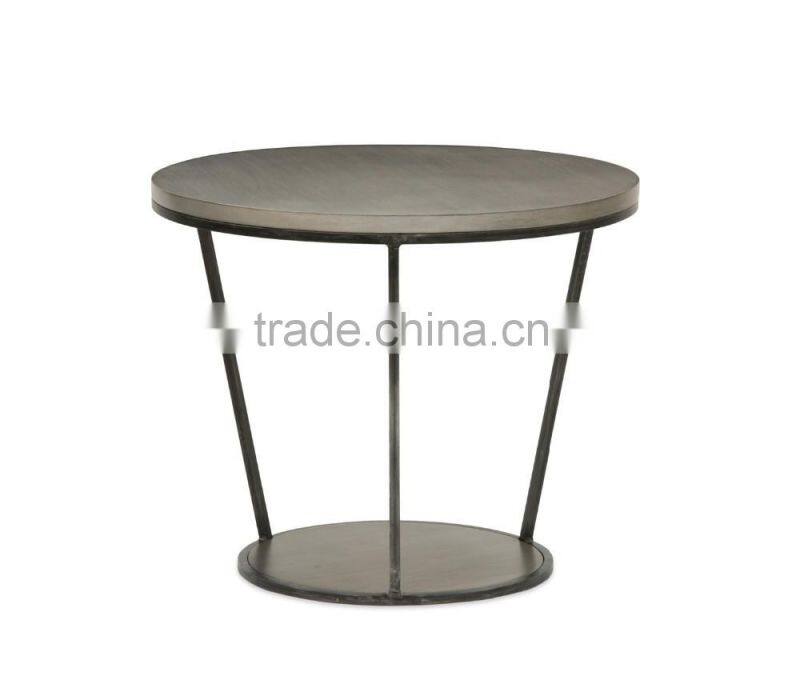 Hot sale modern living room gold wire side table with marble
