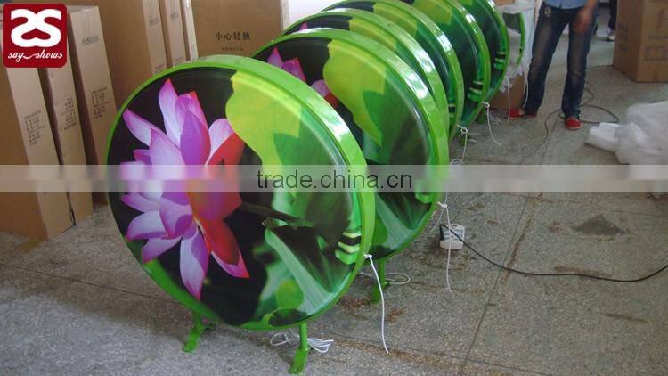 Vacuum Forming Acrylic Led Round Silk Screen Outdoor Advertising Light Box
