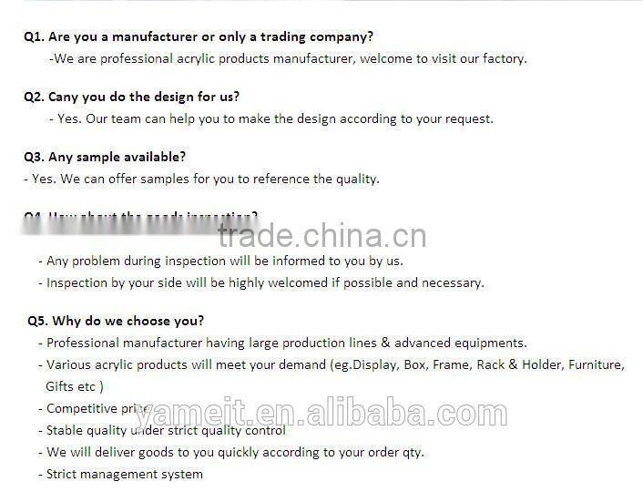 Factory Wholesale cheap magazine rack fashion acrylic display holder for magazine Plexiglass book rack