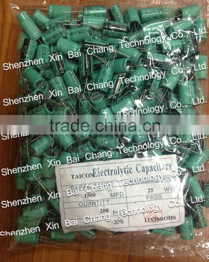 Alumium Electrolytic 1500uf 25V 13x20 Induction Heating Capacitors