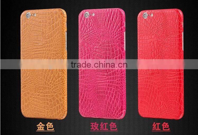 2016 new coming crocodile leather skin for iphone 6s plus, for iphone 6 plus sticker decal skin cover with leather material