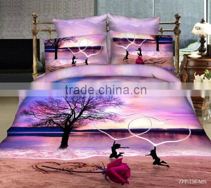 3D Beach rose purple Comforter bedding set / comforters sets