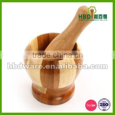High quality wooded mortar and pestle set wholesale