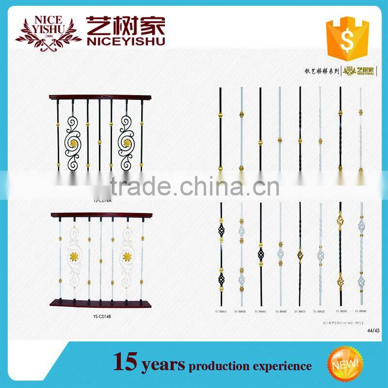 Wholesales low price wrought iron stair railing, garden stair railing, baluster design