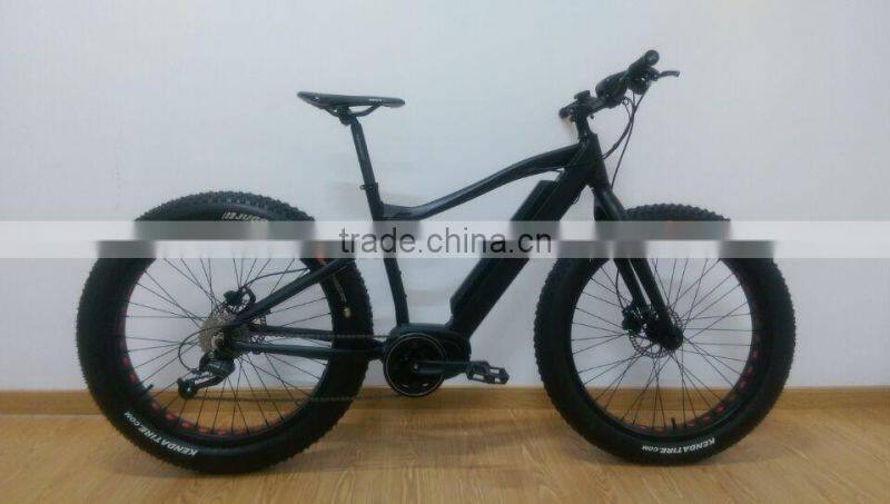 26inch *4.5 kenda fat tire mountain electric bicycle with 8fun bafang max mid motor 36V 350W ( HJ-M21 with bafang max 350W )
