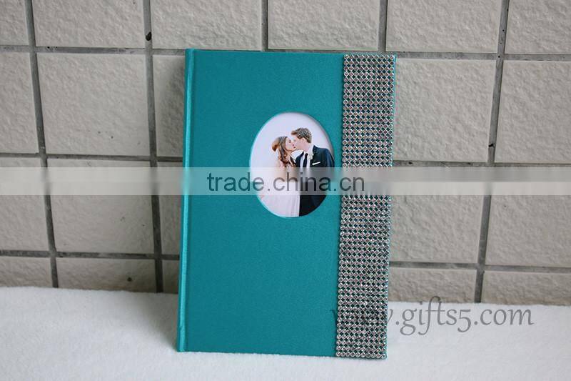 Elegant wedding guest book in handmade with bling rhinestone for best wedding gifts