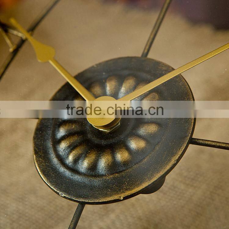 Home Decorative High Quality European Style Vintage Metal Watch for Wall