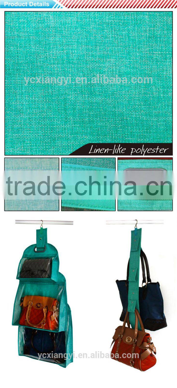 Cotton like polyester portable handbags storage bags for travel Cheap large for women