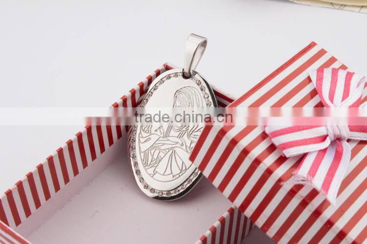 Fashion and lovely stianless steel Touch love druzy pendant