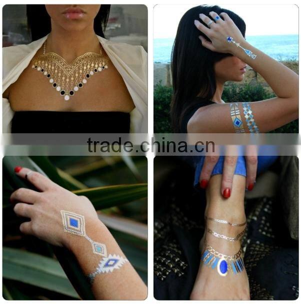 very good quality gold and silver foil metal hot stamp tattoo