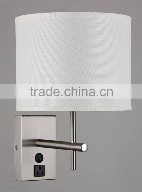 1 light Wall Lamp for hotel with Brushed Nickel Finish UL CUL ETL CE SAA