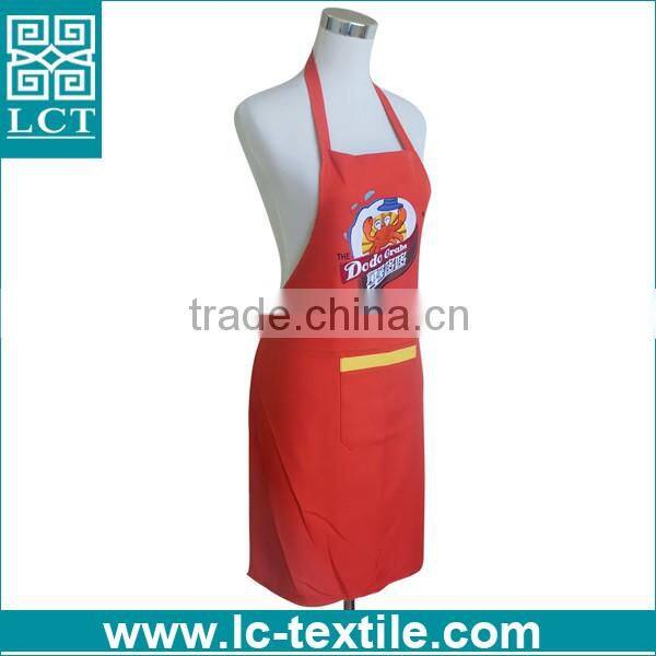 chocolate color your logo printed cheap custom apron for fast food chain