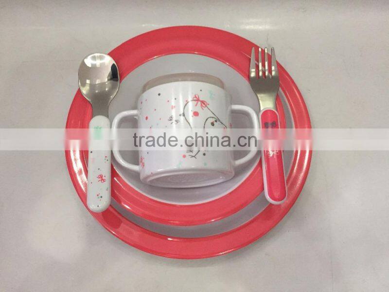 Melamine Kids set Plastic Dinnerware Set