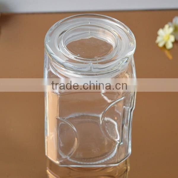 Storage glass jar/seal glass pot different size for christamas