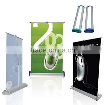 Economical single side or double side roll up banner pull up stand