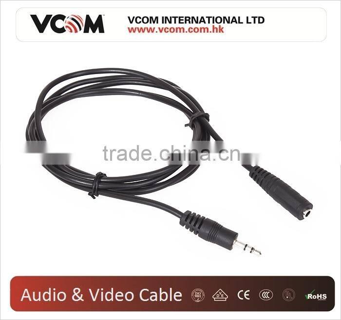2015 Top Selling 3.5mm Stereo Male to Female Audio Aux Cable
