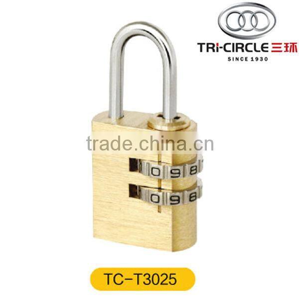 High Quality Yantai Tri-Circle Brass Combination Padlock TC-T3025