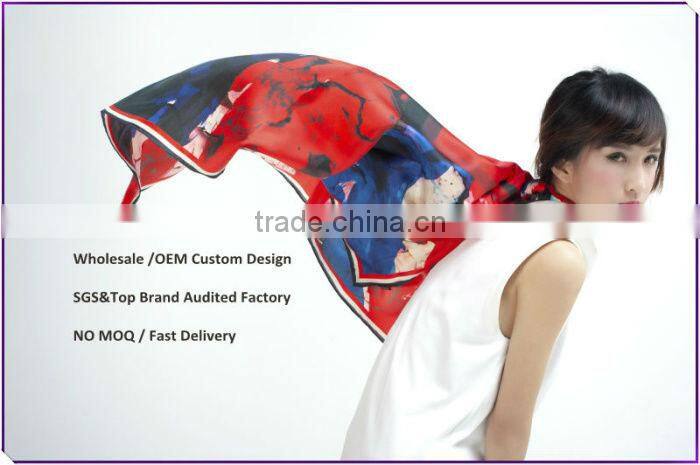 Printing Silk 90*90cm Twill Scarf