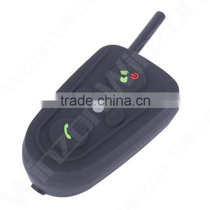 Two-way waterproof bt intercom headset for motorcycle helmet with stereo headphone