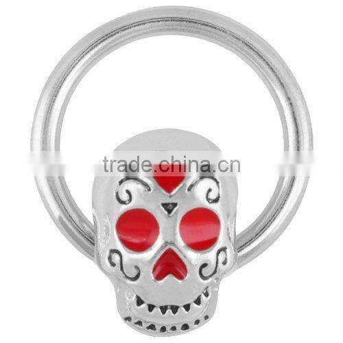 14G 716 Pink CZ Disco Ball 316L Surgical Steel Captive Bead Ring