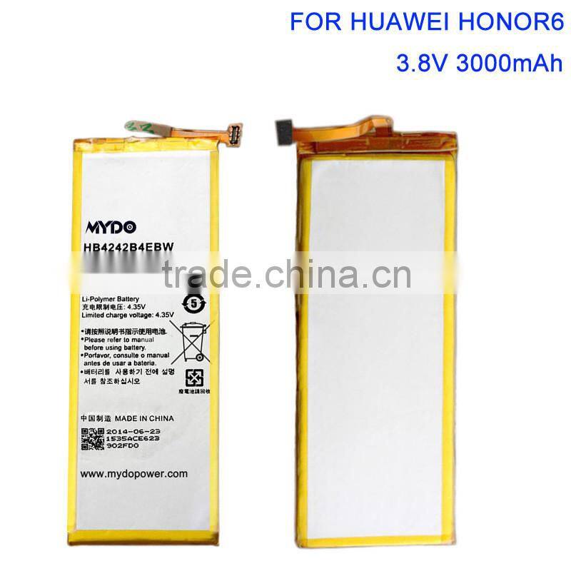 2016 Factory mobile phone battery for huawei honor 6 HB4242B4EBW