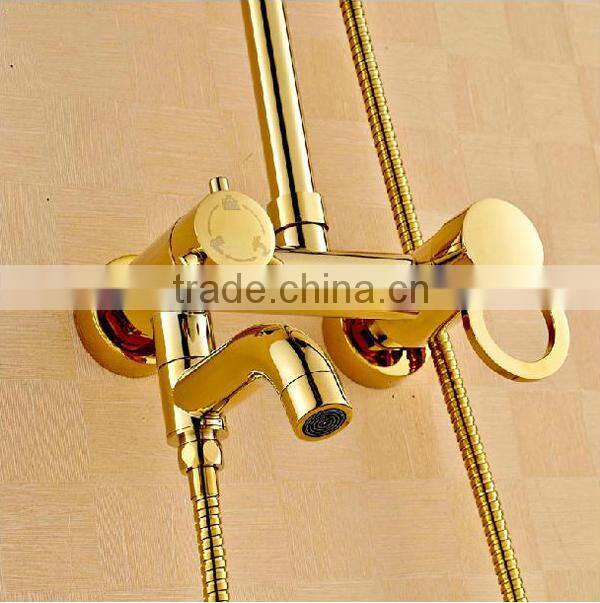 Designer bathroom shower cold hot water mixer, Nice Sell Fashion With High Quality Golden Shower Mixer