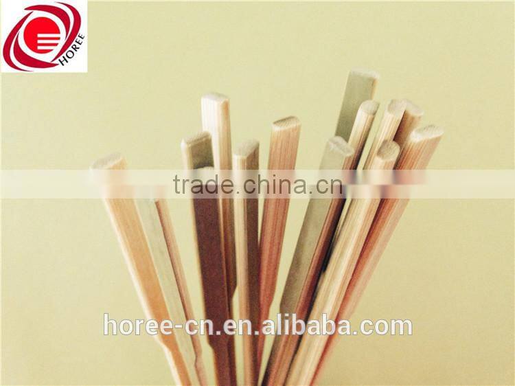 Chinese high quality bamboo paddle skewer with green husk