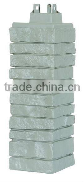 Exterior faux stone siding