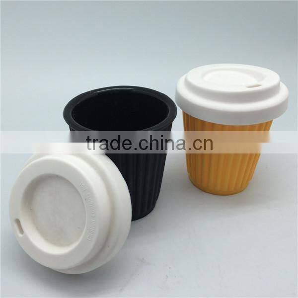double-wall travel to-go mugs with comfort grip Silicone Coffee Cup
