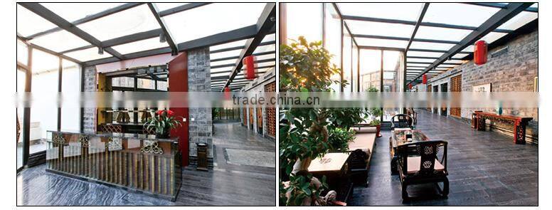 Modern design aluminum alloy glass house,green house, sunroom/wood-aluminium composite sunroom