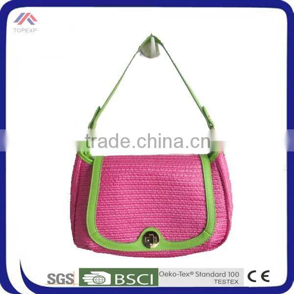 Crochet Straw Bag Beach Shoulder Bag