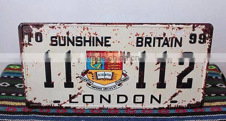 relective aluminum embossed wholesale license plates